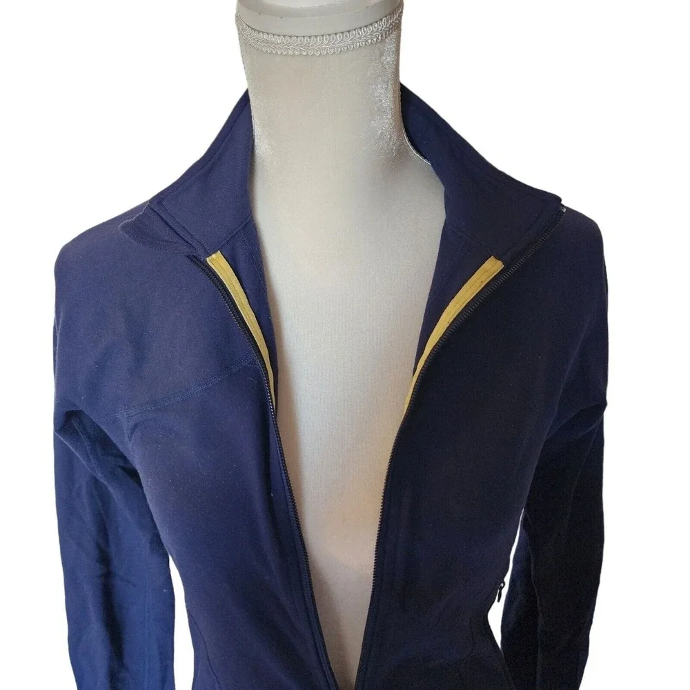 Lululemon Athletica Jacket‎ 8 Shape Jacket Blue Zipper Luon Lightweight